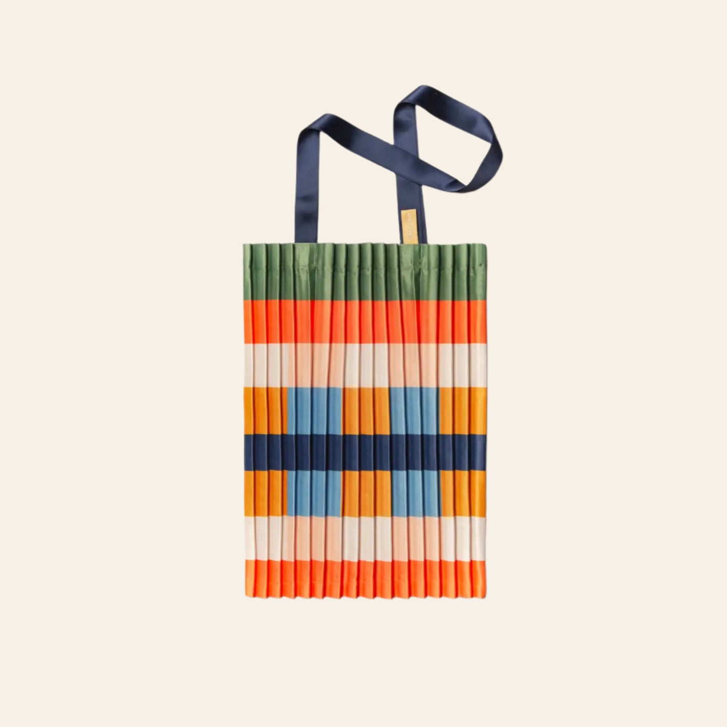 MULTITUDES Satin Pleated Tote Bag