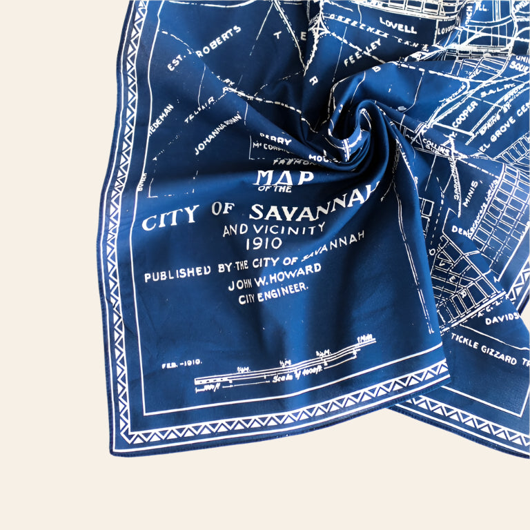 THE ALIDA Savannah Map Bandana
