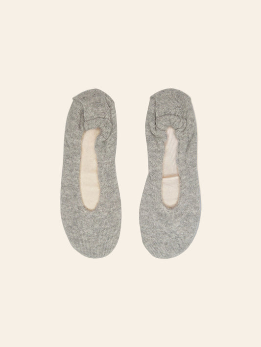 WHITE & WARREN Grey Heather Cashmere Ballet Slipper