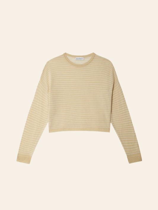WHITE + WARREN Superfine Cashmere Blend Striped Sweater