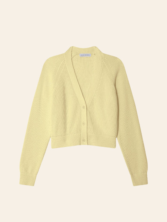 WHITE + WARREN Organic Cotton Blend Ribbed Cardigan