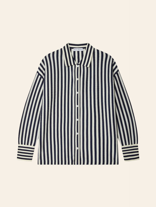 WHITE + WARREN Superfine Organic Cotton Striped Shirt
