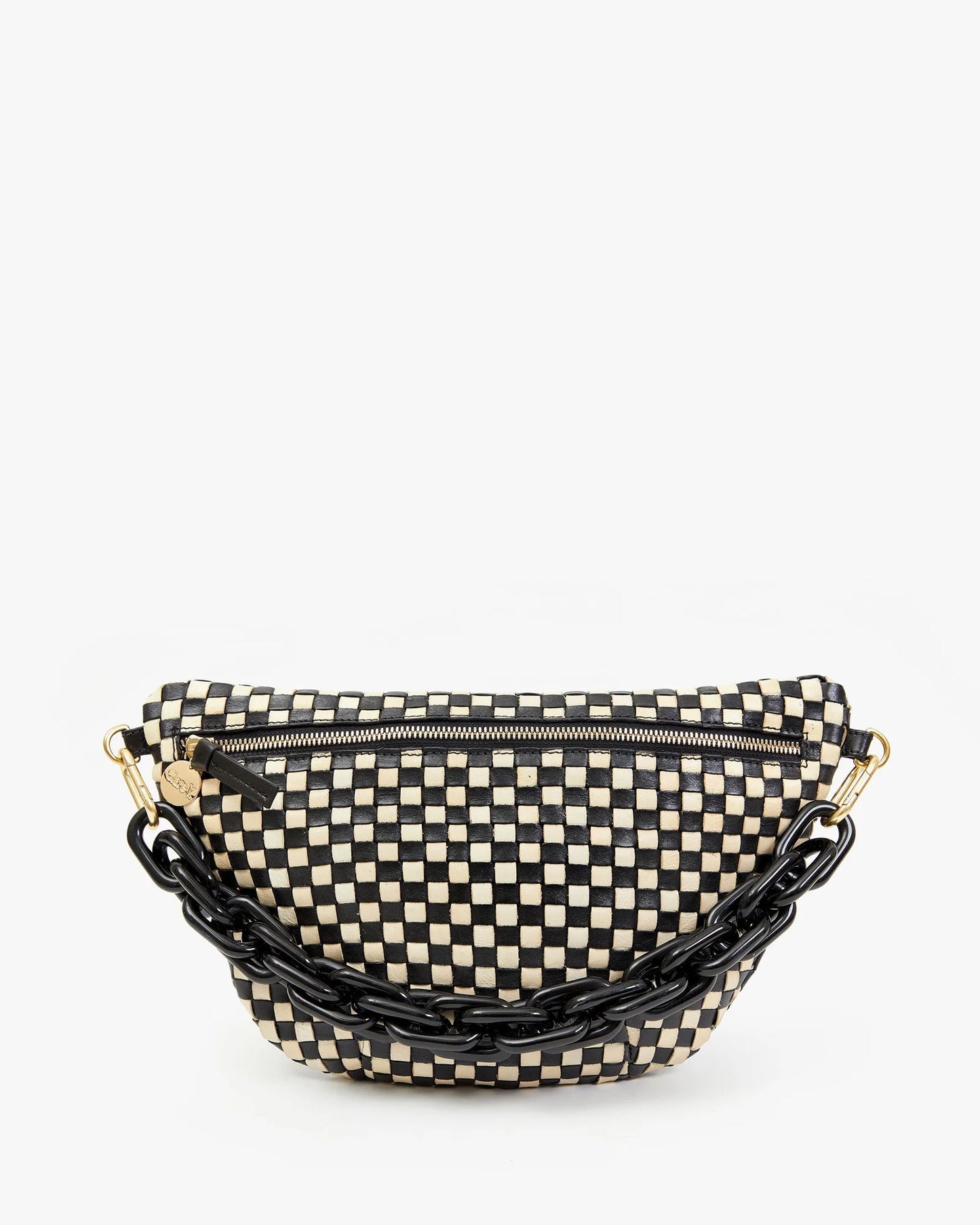 CLARE V Shortie Strap Black Resin