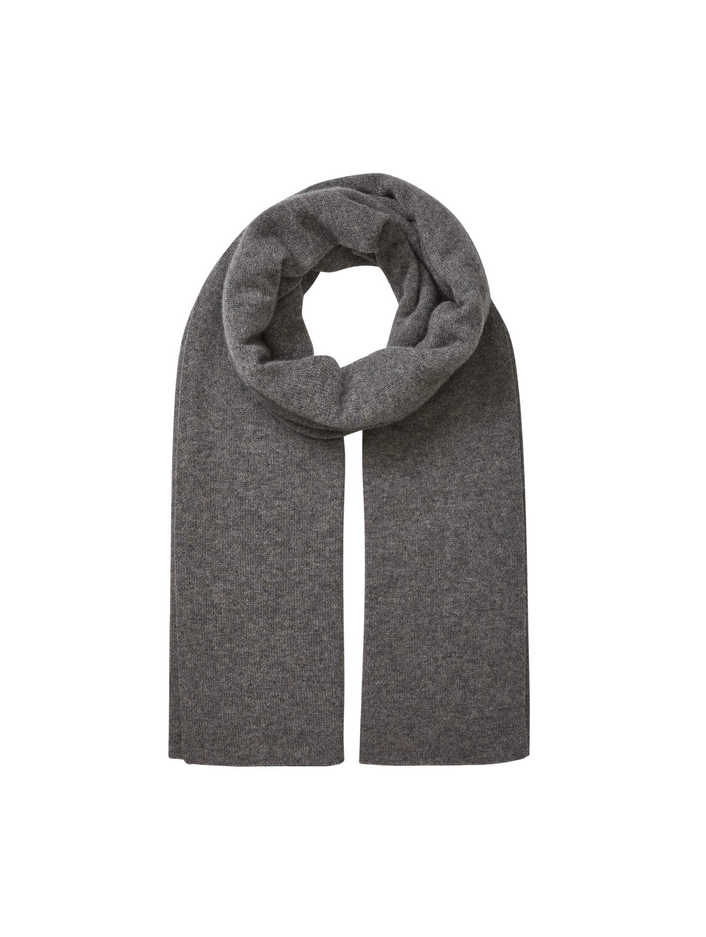 WHITE & WARREN Ashen Brown Cashmere Mini Scarf
