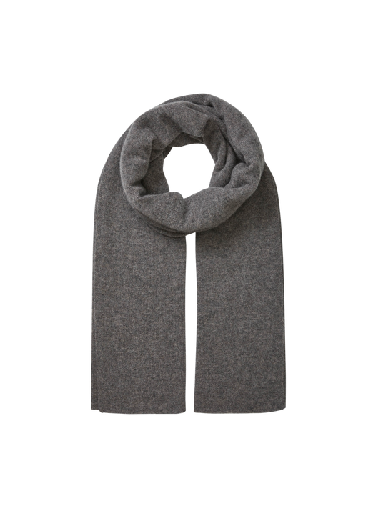 WHITE & WARREN Ashen Brown Cashmere Mini Scarf