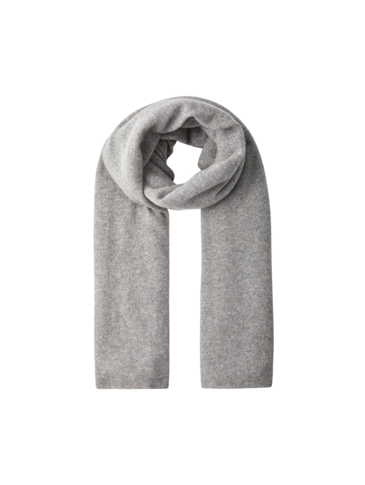 WHITE & WARREN Grey Heather Cashmere Mini Scarf