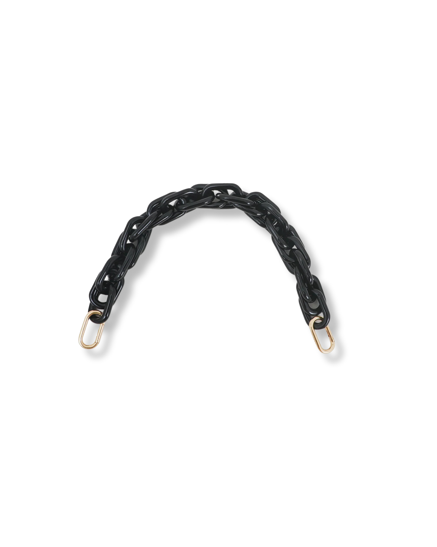 CLARE V Shortie Strap Black Resin