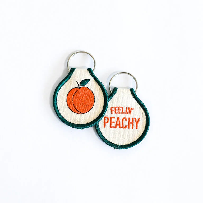 THE ALIDA Peachy Embroidered Keychain